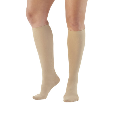 Knee-Length Microfiber Support Socks, Tan, Women's X-Large, 1 Pair/Pack