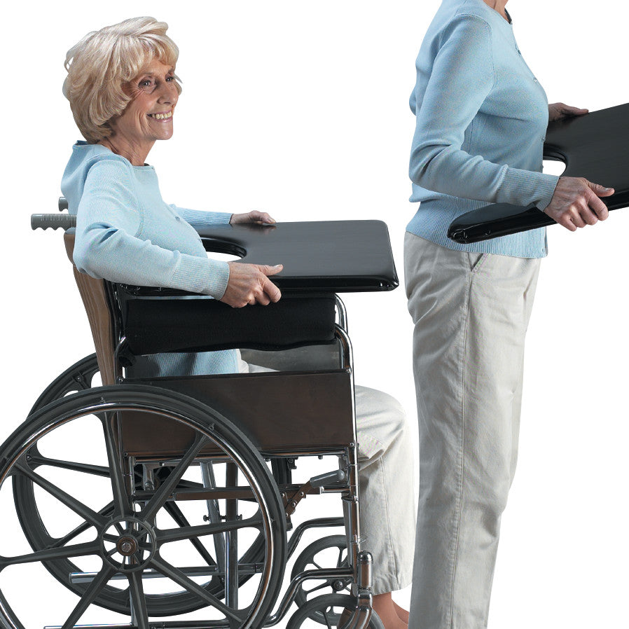Lift-Away Lap Tray fits 16-18"W Wheelchair, 24"W x 20"L