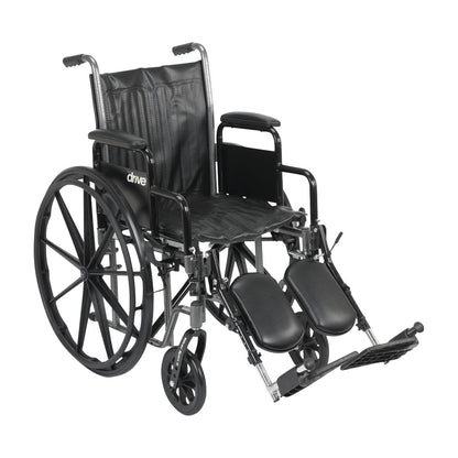 Silver Sport 2 Wheelchair with Removable Desk Arms and Elevating Leg Rests, 16"W