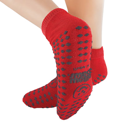 Double Print Risk-Alert Socks, 2X-Large Adult, Red, 48 Pair/Case