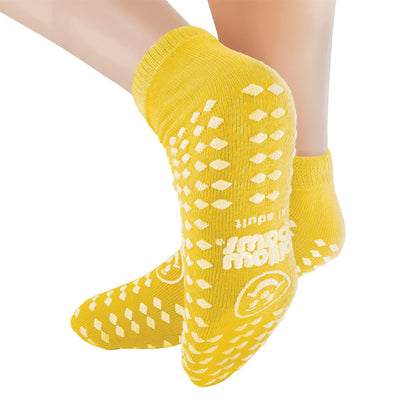 Double Print Risk-Alert Socks, 2X-Large Adult, Yellow, 48 Pair/Case