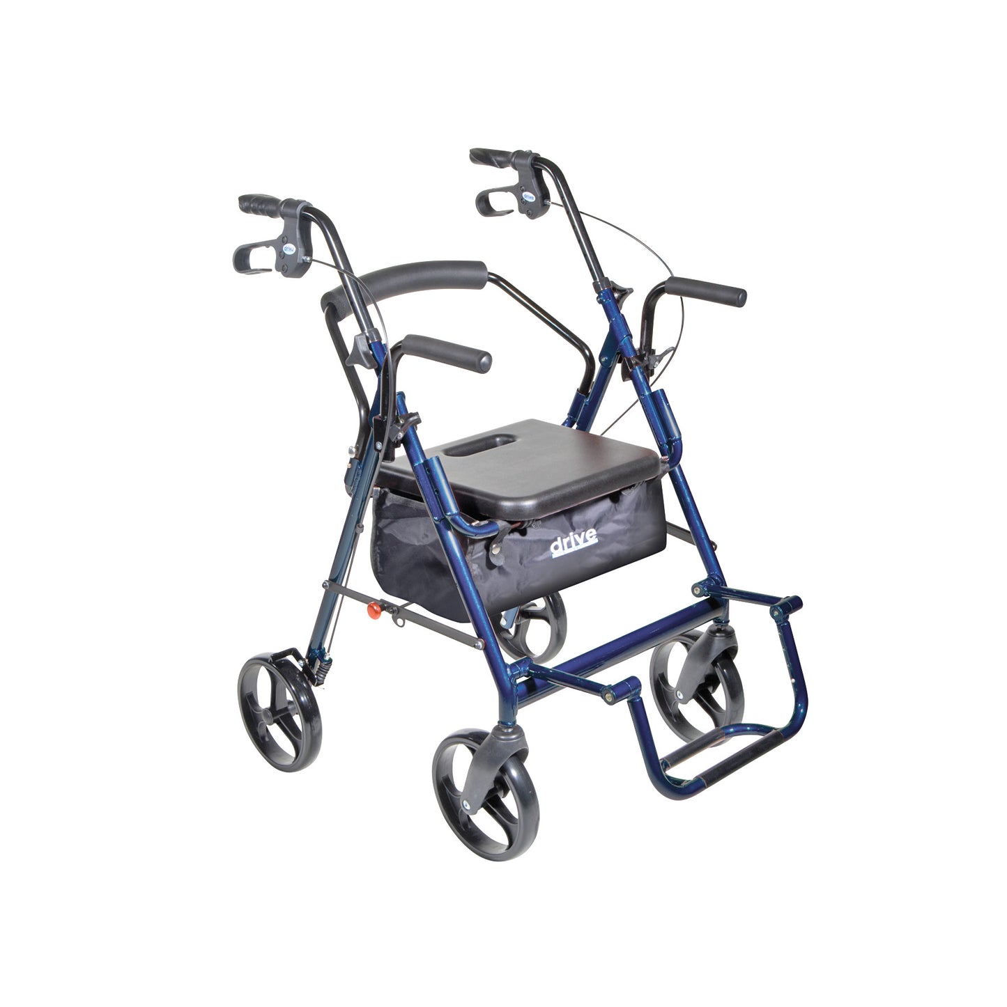 Duet Transport Chair and Rollator, Blue