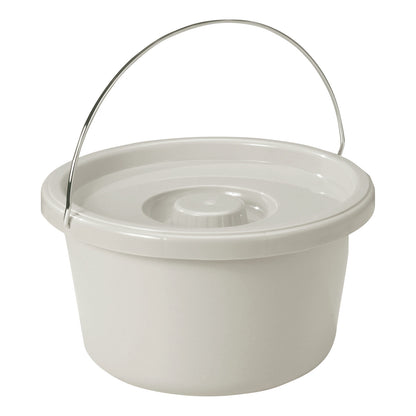 Commode Bucket with Lid, 7.5-qt. capacity, 11-1/4"W x 7"H, 12/Case
