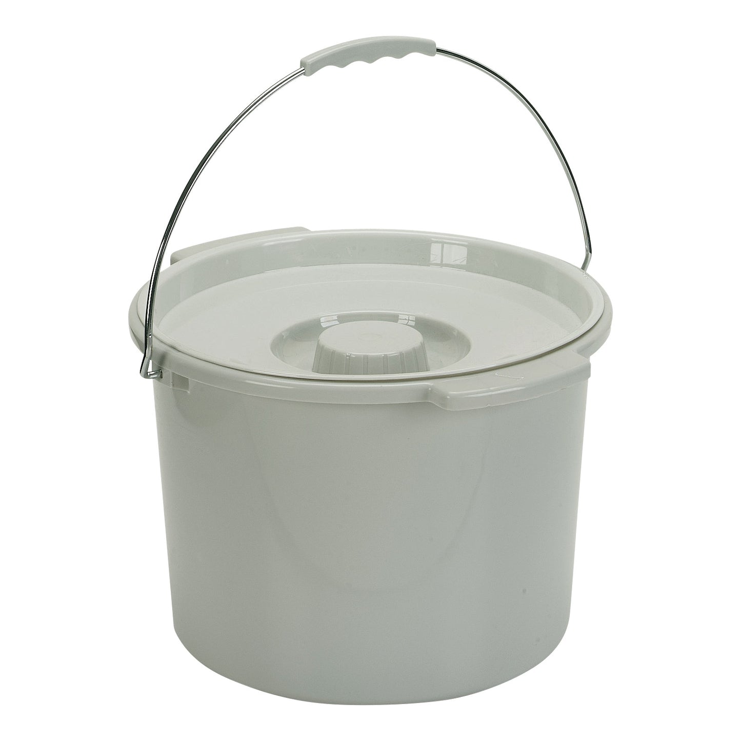 Commode Bucket with Lid, 12-qt. capacity, 11-1/4"W x 8-1/2"H, 12/Case