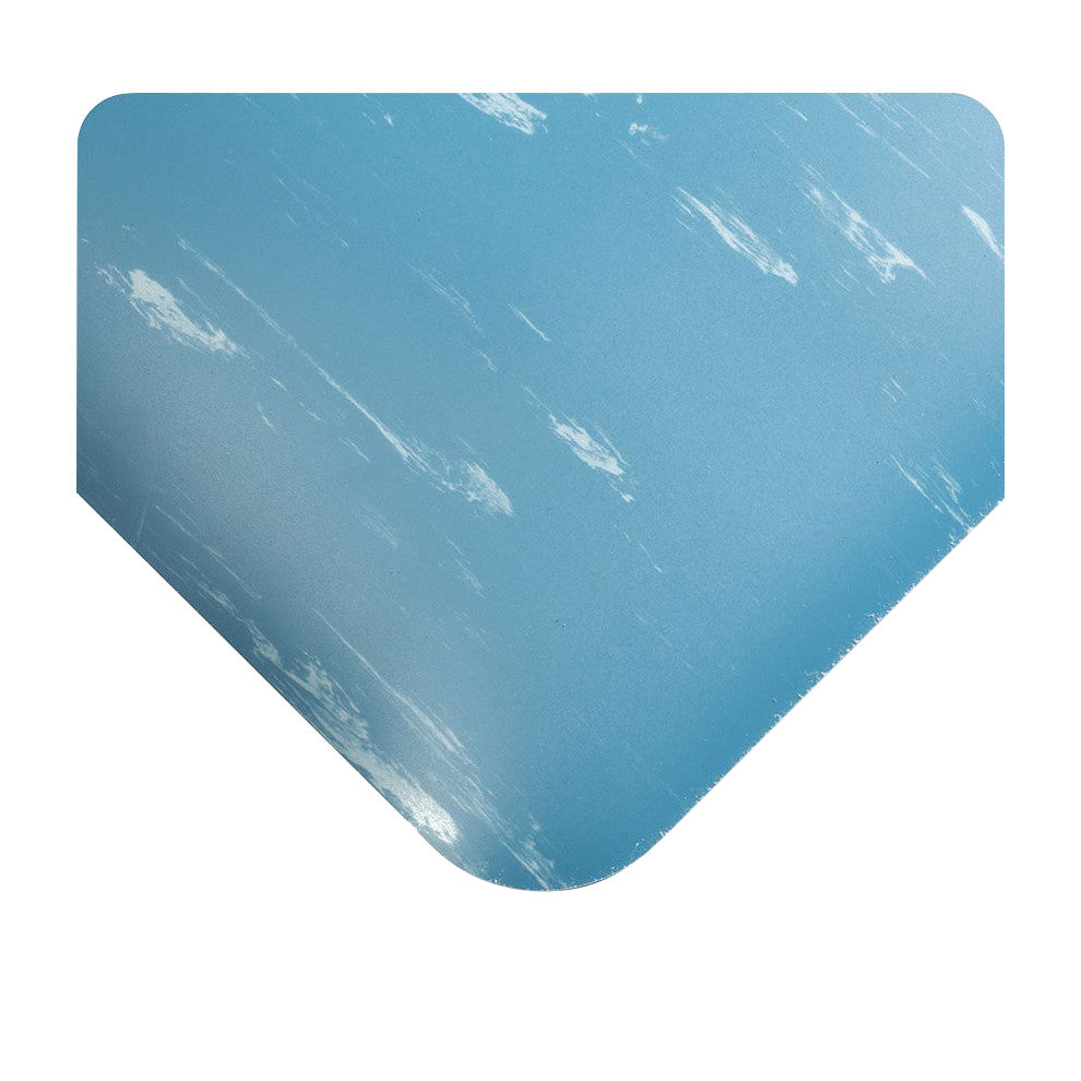 Tile-Top Antimicrobial Mat, Soft, 3'W x 5'L x 1/2"H, Blue