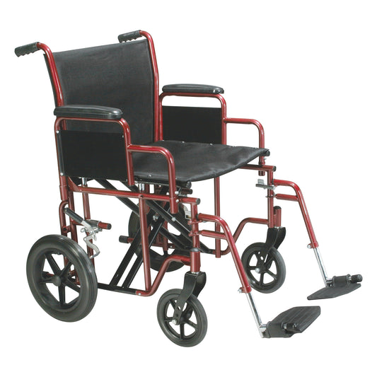 Heavy-Duty Transport Chair, 22"W