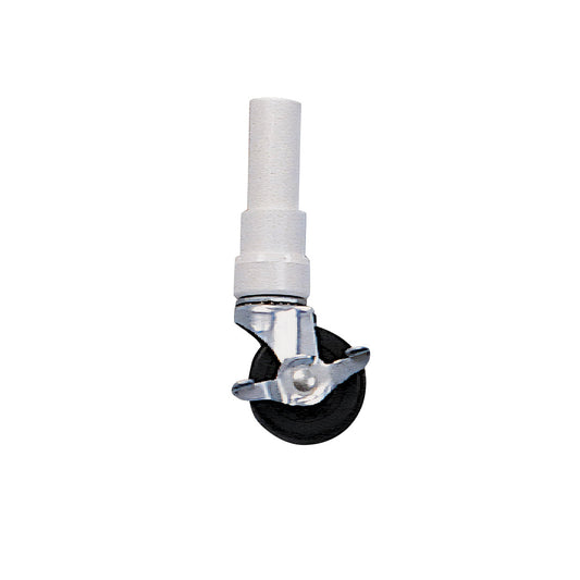 Replacement Caster Set for Healthline PVC Shower Commode Chairs, Model C5W, Zinc/Rubber, 5"W x 1-1/4"D, 4/Set