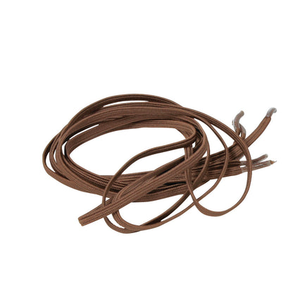Elastic Shoelace, Flat, Brown, 27"L, 2 Pair/Pack