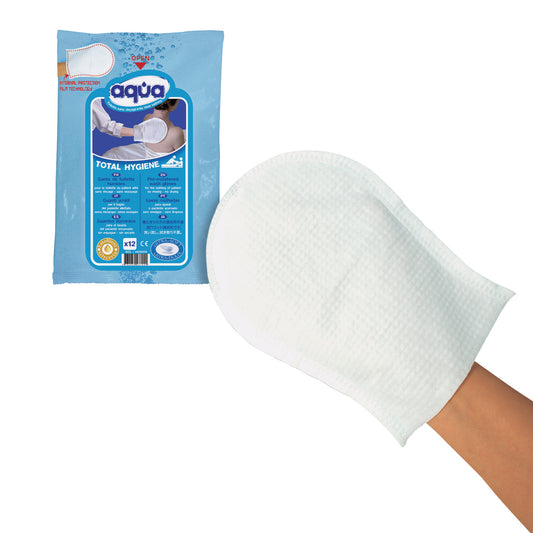 Aqua® Pre-Moistened Total Hygiene Wash Glove