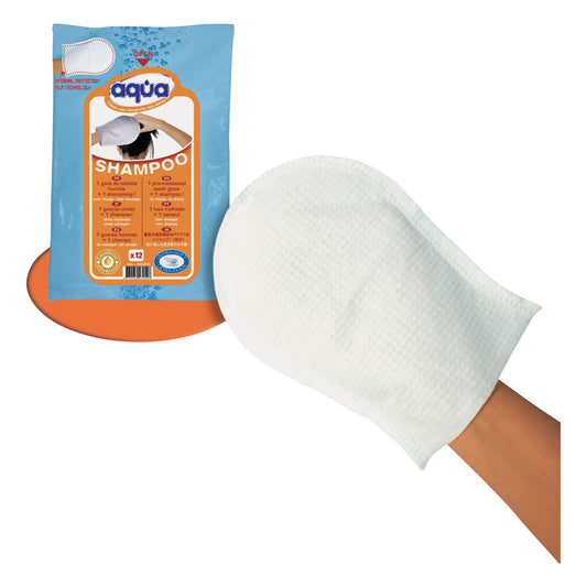 Aqua® Pre-Moistened Shampoo Glove