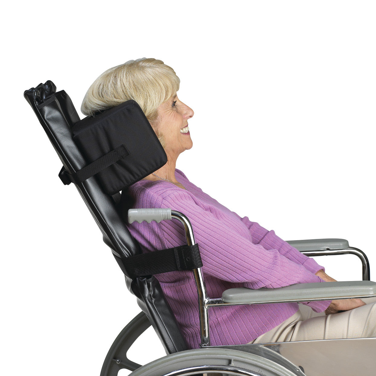 Reclining Wheelchair Headrest, Extra-Depth , 4-3/4"D