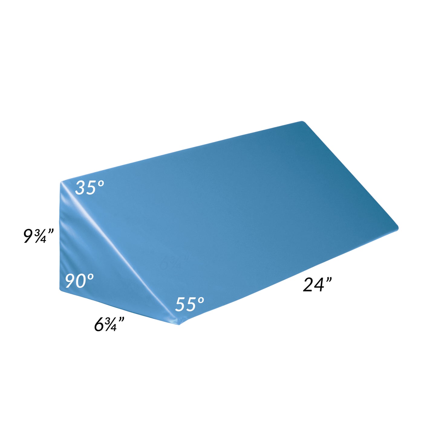 Vinyl-Covered 55 Degree Large Wedge Positioner, Radiolucent Blue