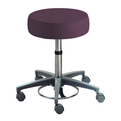 Foot-Operated, Adjustable Stool, without Backrest, Purple Grey