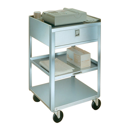 Equipment Stand, Stainless Steel, 1 Drawer, 3 Shelves, 18-3/4"W x 30-1/8"H x 16-3/4"D