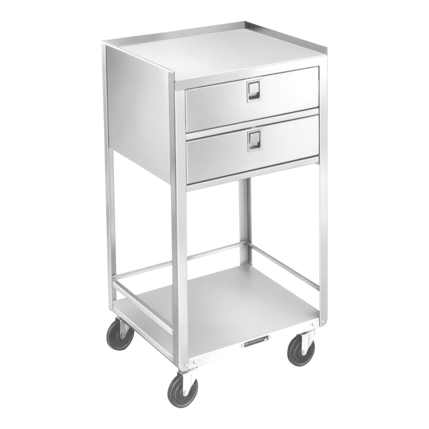 Equipment Stand, Stainless Steel, 2 Drawers, 2 Shelves, 18-3/4"W x 35"H x 16-3/4"D