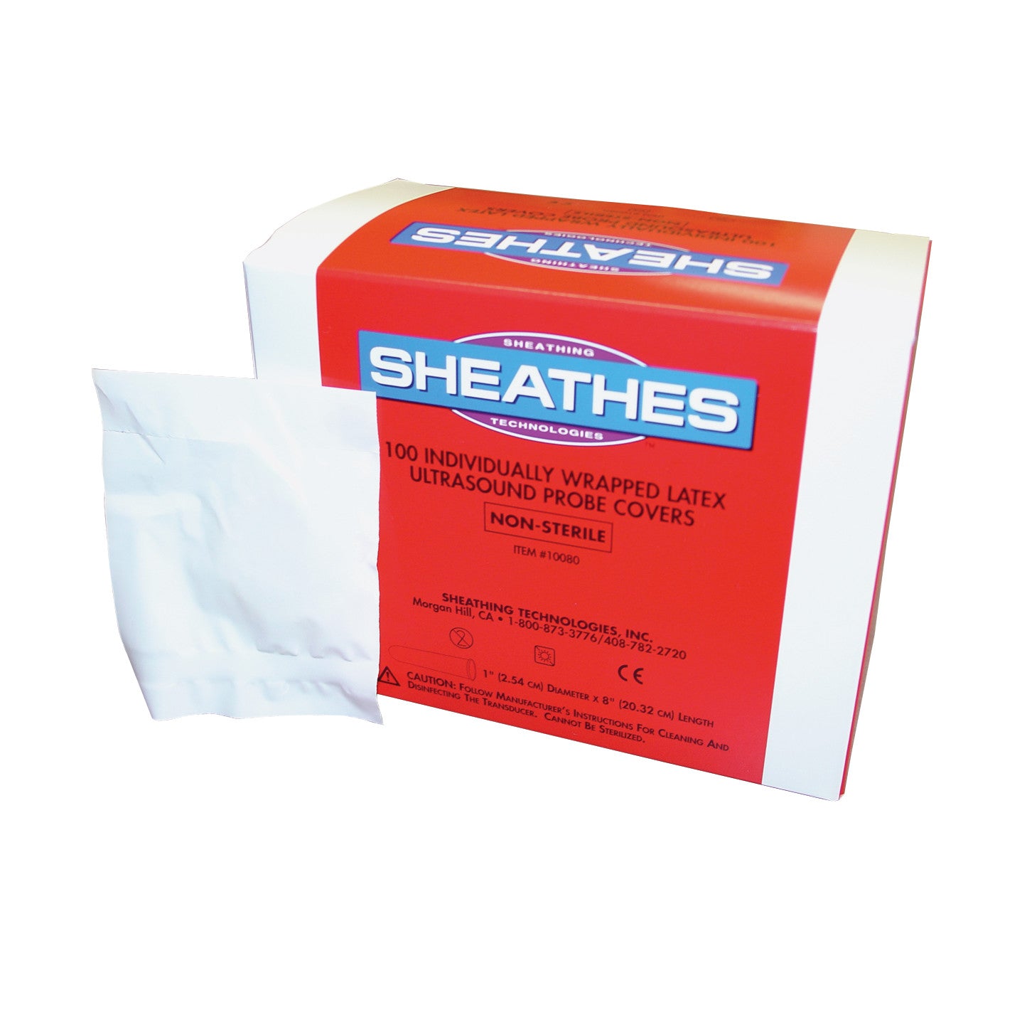 Rolled Latex Probe Cover, Nonsterile, Individually Wrapped, 100/Box