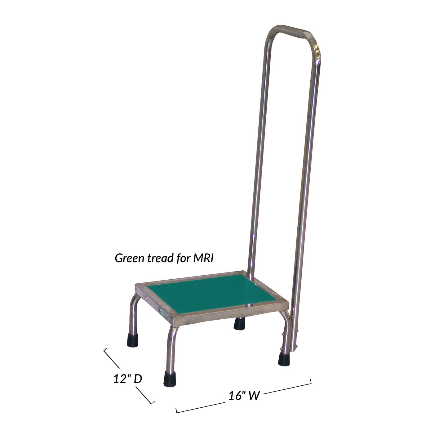 MRI Nonmagnetic Single Step Stool, with Handrail