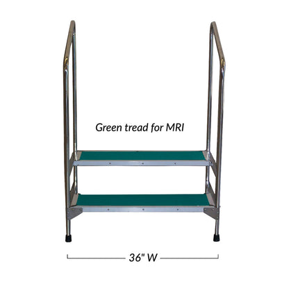 MRI Nonmagnetic Double Step Stool with Handrails