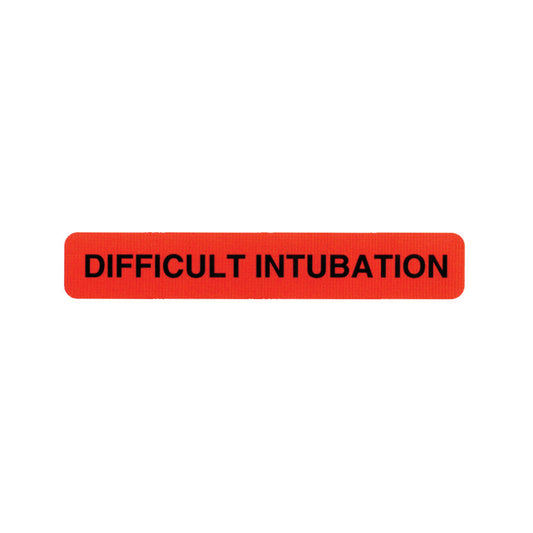 Difficult Intubation Label