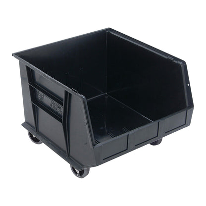 Ultra Stack and Hang Mobile Bin, Black, 16-1/2"W x 14"H x 18"D, 3/Case