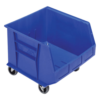 Ultra Stack and Hang Mobile Bin, Blue, 16-1/2"W x 14"H x 18"D, 3/Case