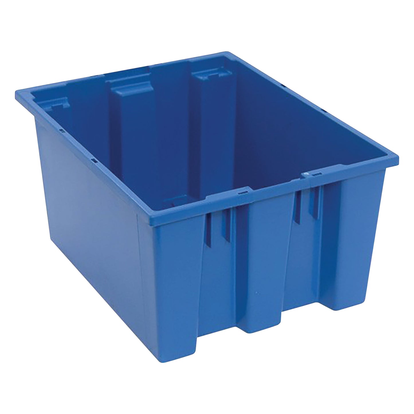 Stack and Nest Tote, 15-1/2"W x 10"H x 19-1/2"D, Blue, 6/Case