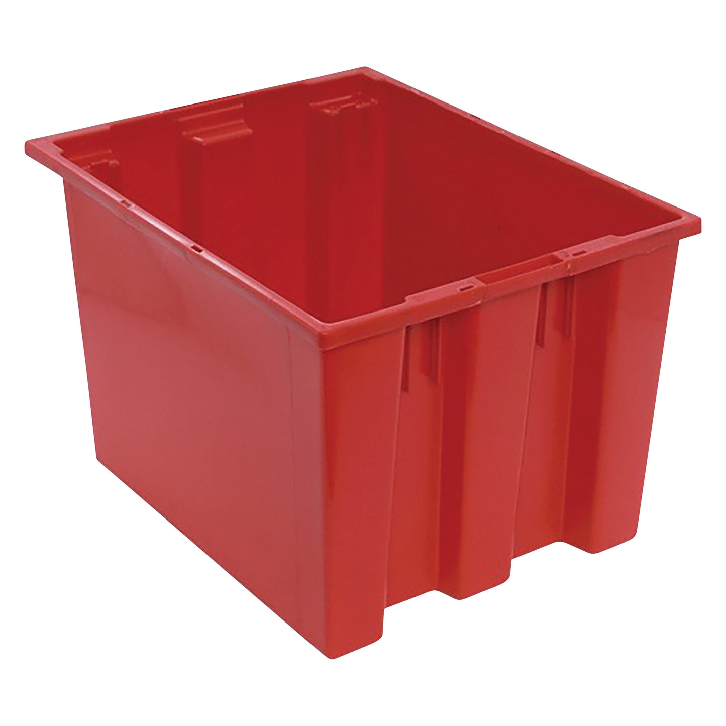 Stack and Nest Tote, 15-1/2"W x 13"H x 19-1/2"D, Red, 6/Case