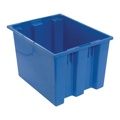 Stack and Nest Tote, 15-1/2"W x 13"H x 19-1/2"D, Blue, 6/Case