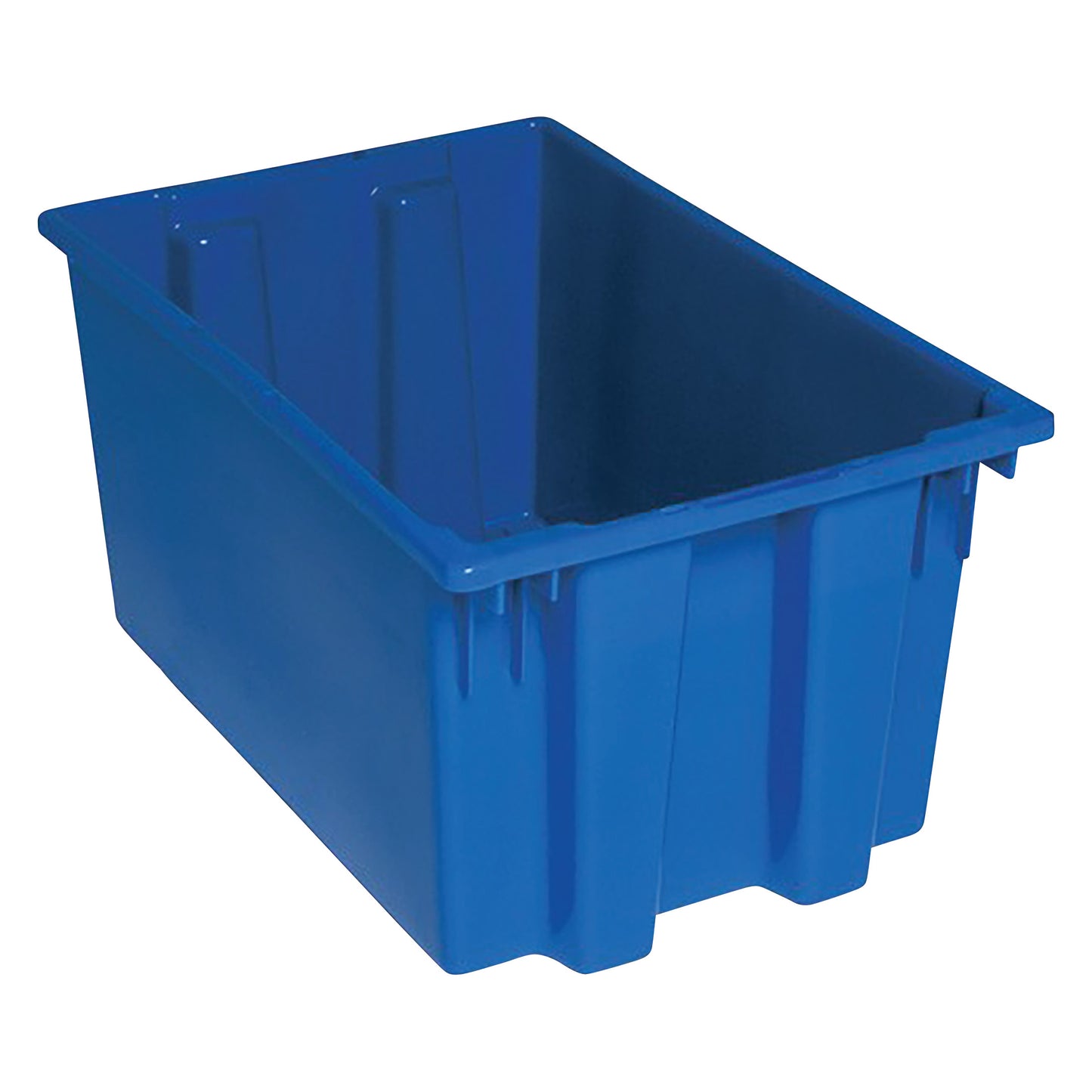 Stack and Nest Tote, 15-1/2"W x 12"H x 23-1/2"D, Blue, 3/Case