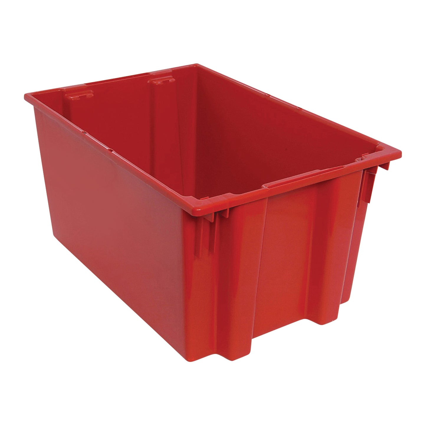 Stack and Nest Tote, 19-1/2"W x 15"H x 29-1/2"D, Red, 3/Case
