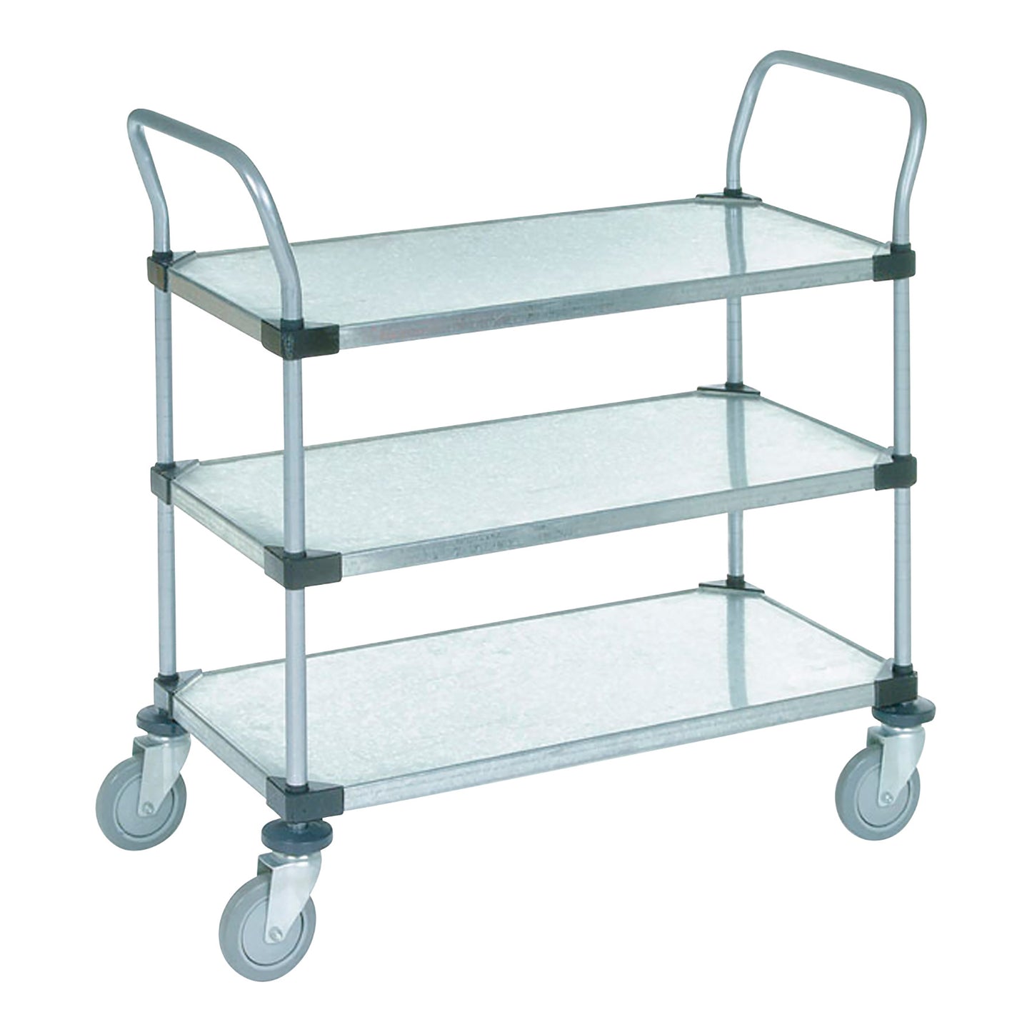 Utility Cart, Heavy Duty, Stainless Steel, 3 Shelves, 36"W x 39"H x 18"D, 800-lb. Capacity