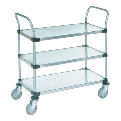 Utility Cart, Heavy Duty, Stainless Steel, 3 Shelves, 36"W x 39"H x 18"D, 800-lb. Capacity