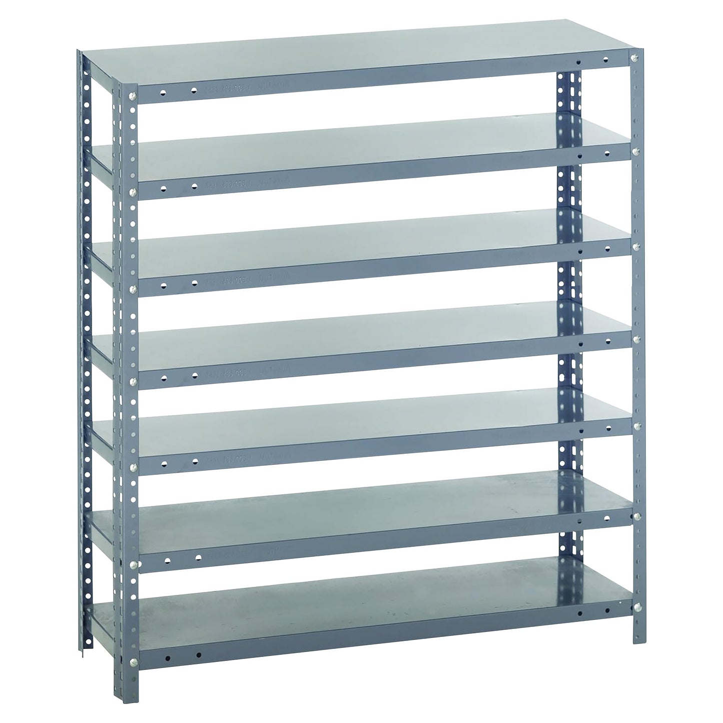 Economical Shelving Unit, 39"H x 18"D, 7 Shelves, No Bins