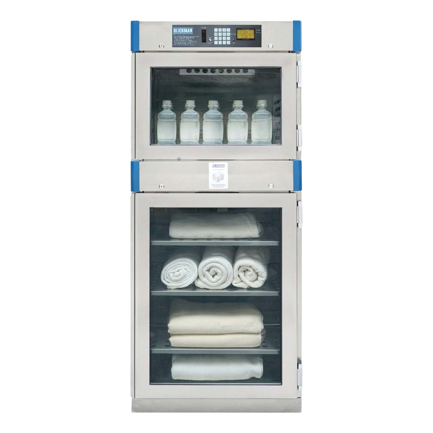 Digital Warming Cabinet, 30"W x 74-1/2"H x 26-5/8"D, 3 Shelves, Double Glass Doors, 5.21 (Upper), 12