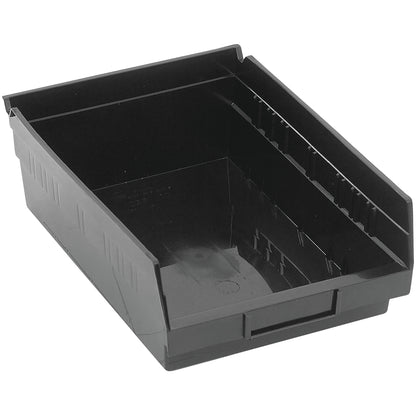 Economy Shelf Bin, 8-3/8"W x 4"H x 11-5/8"D, Black, 20/Case