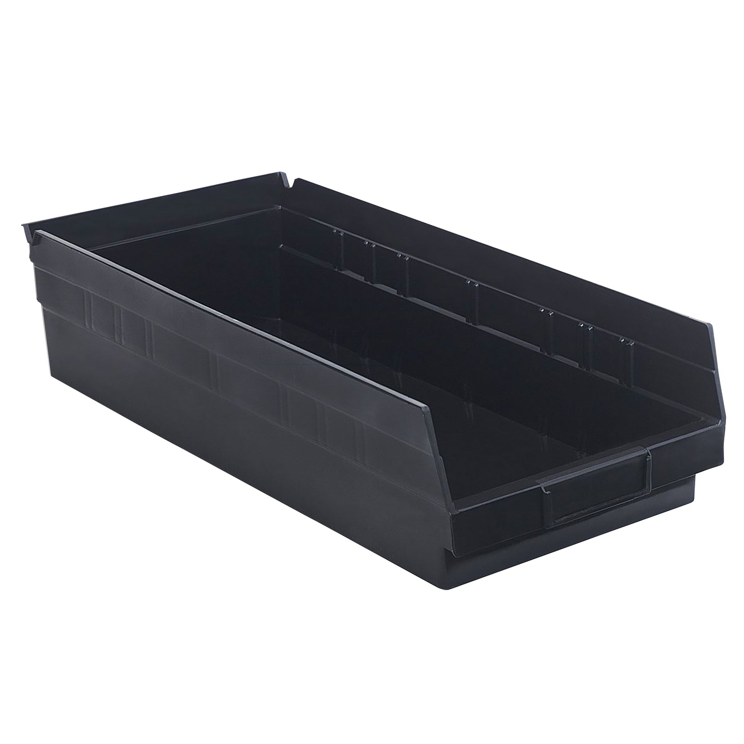 Economy Shelf Bin, 8-3/8"W x 4"H x 17-7/8"D, Black, 10/Case