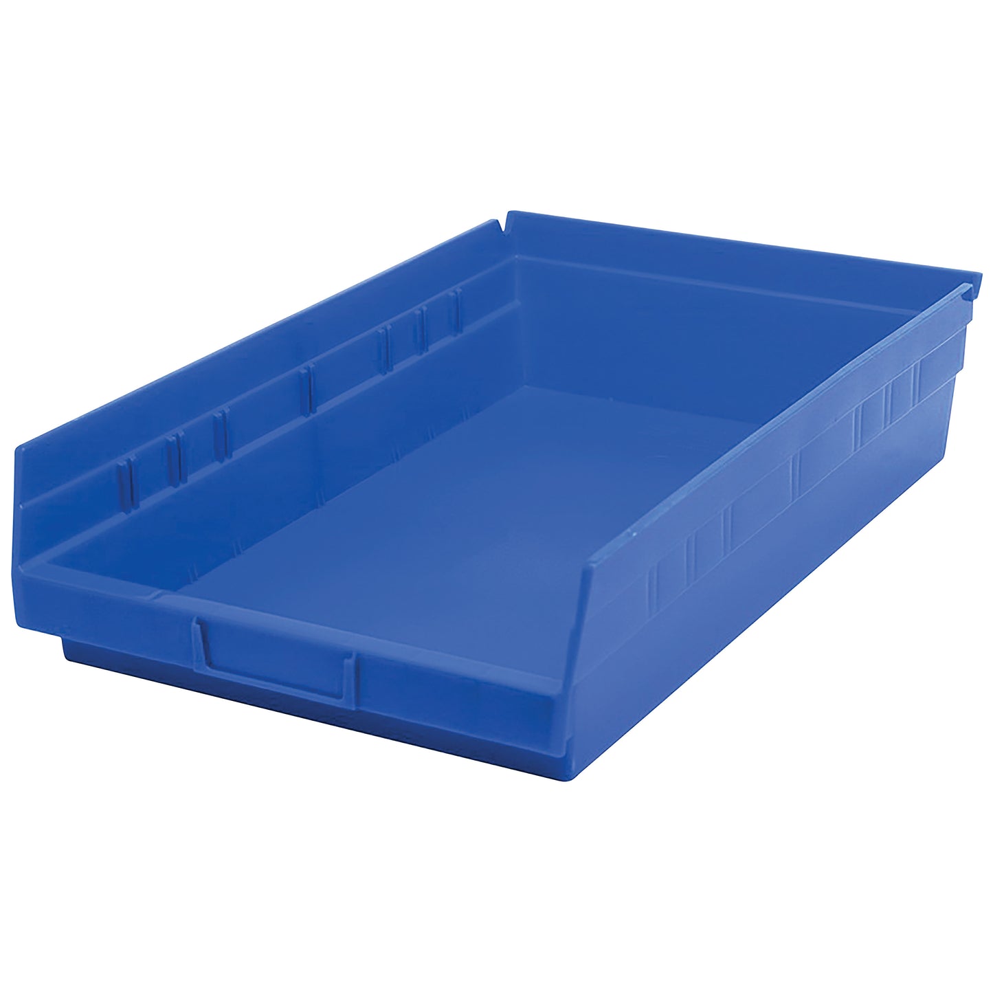Economy Shelf Bin, 11-1/8"W x 4"H x 17-7/8"D, Blue, 8/Case