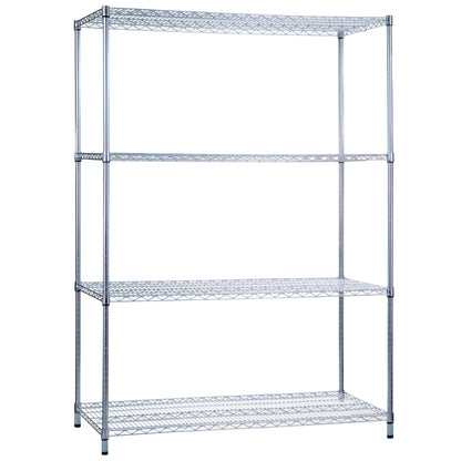 Wire Shelving with Wire Bottom, 48"W x 72"H x 18"D