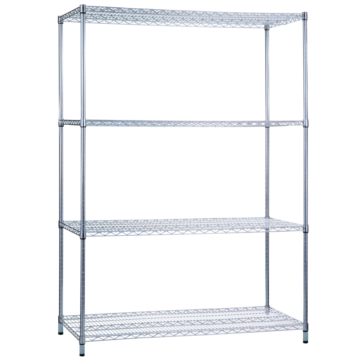 Wire Shelving with Wire Bottom, 48"W x 72"H x 24"D