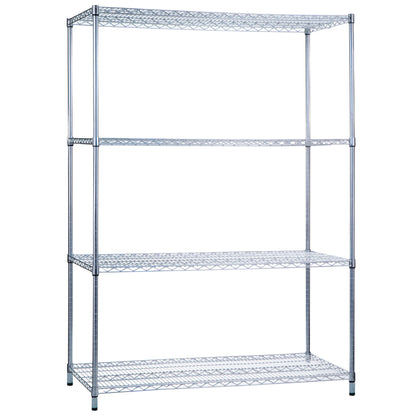 Wire Shelving with Wire Bottom, 48"W x 72"H x 24"D
