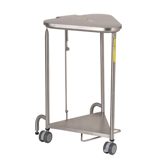 Stainless Steel Triangular Hamper with Lid