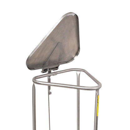 Stainless Steel Triangular Hamper with Lid