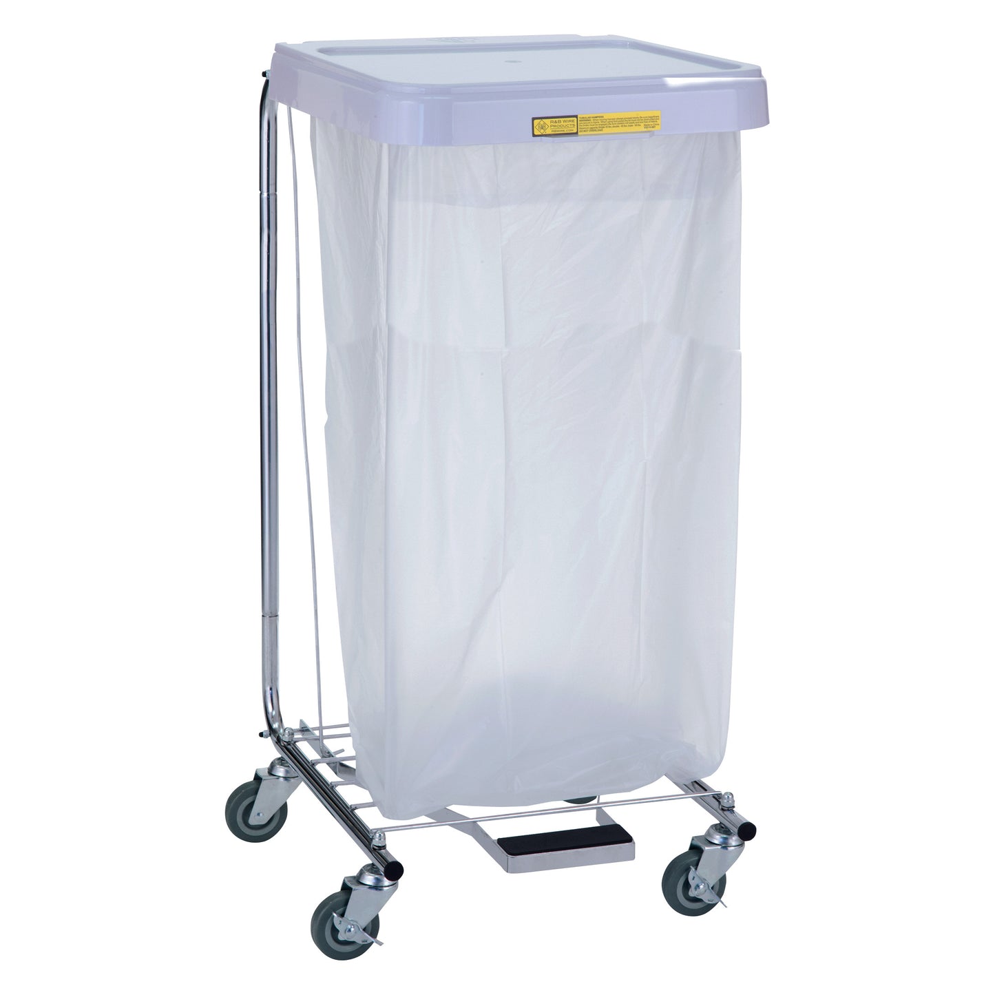 Medium-Duty Hamper with Foot Pedal, Single, 20"W x 35"H x 17-3/4"D