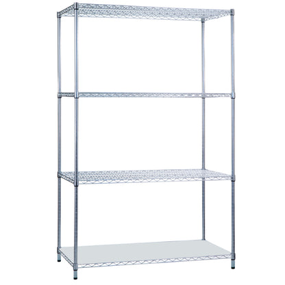 Wire Shelving with Solid Bottom, 36"W x 72"H x 18"D