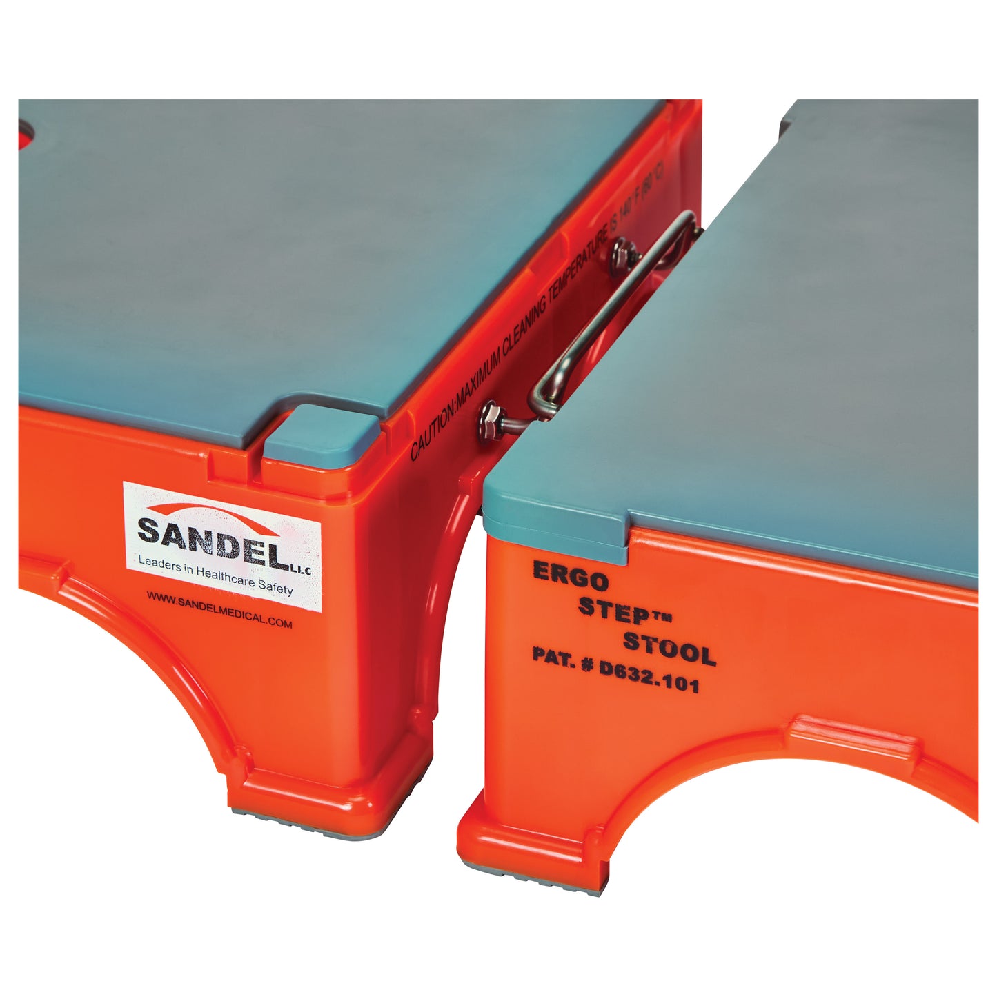 Ergo-Step Stool, 2 Tops, 2 Bottoms, 14"W x 18"L x 5-1/4"H, 4/Case