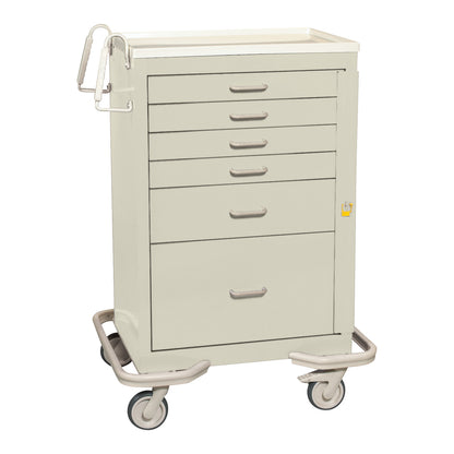 Standard Series 6-Drawer Emergency Cart, Breakaway Lock, Two-Tone Beige