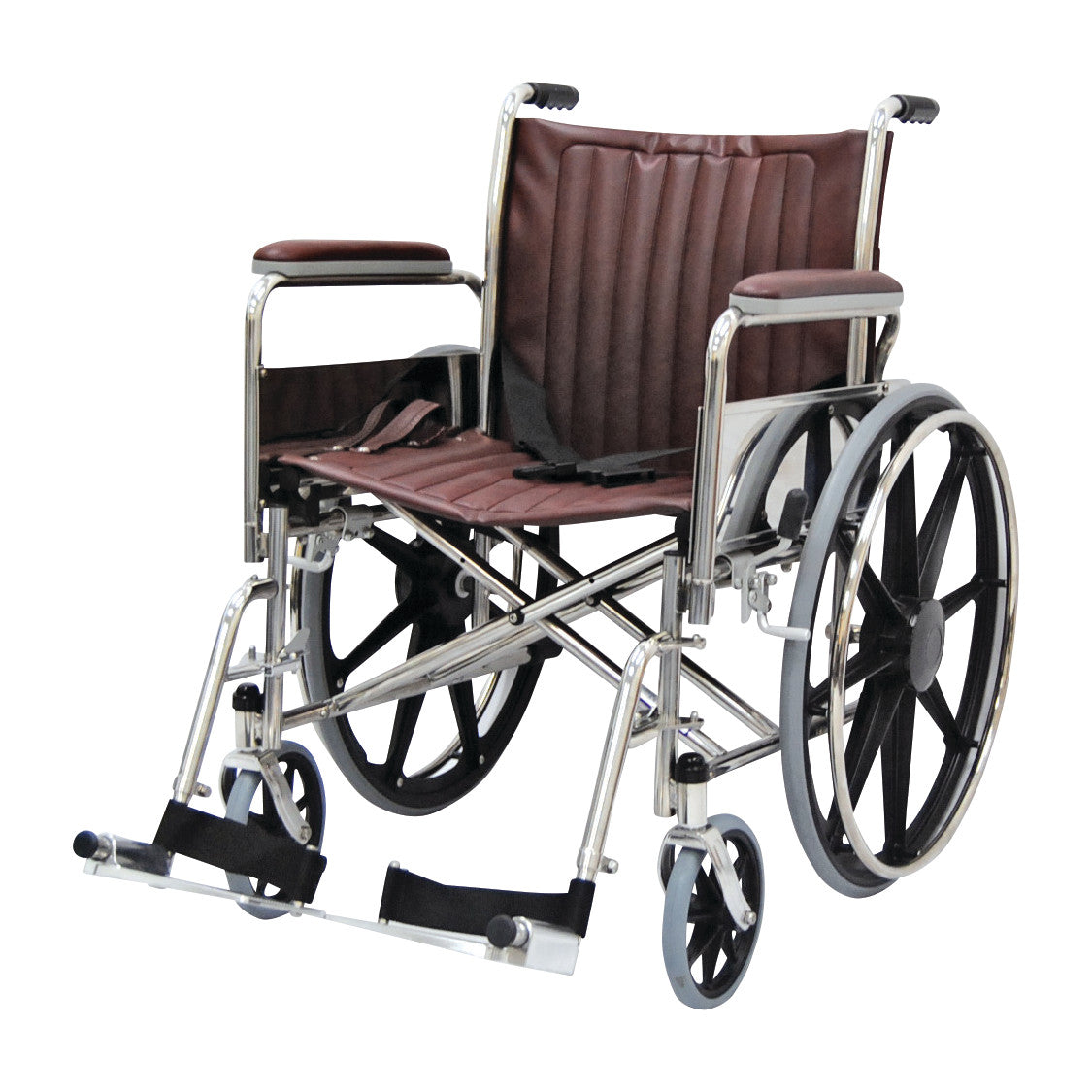 Nonmagnetic MRI Wheelchair with Removable Full Arms and Swing-Away Footrests