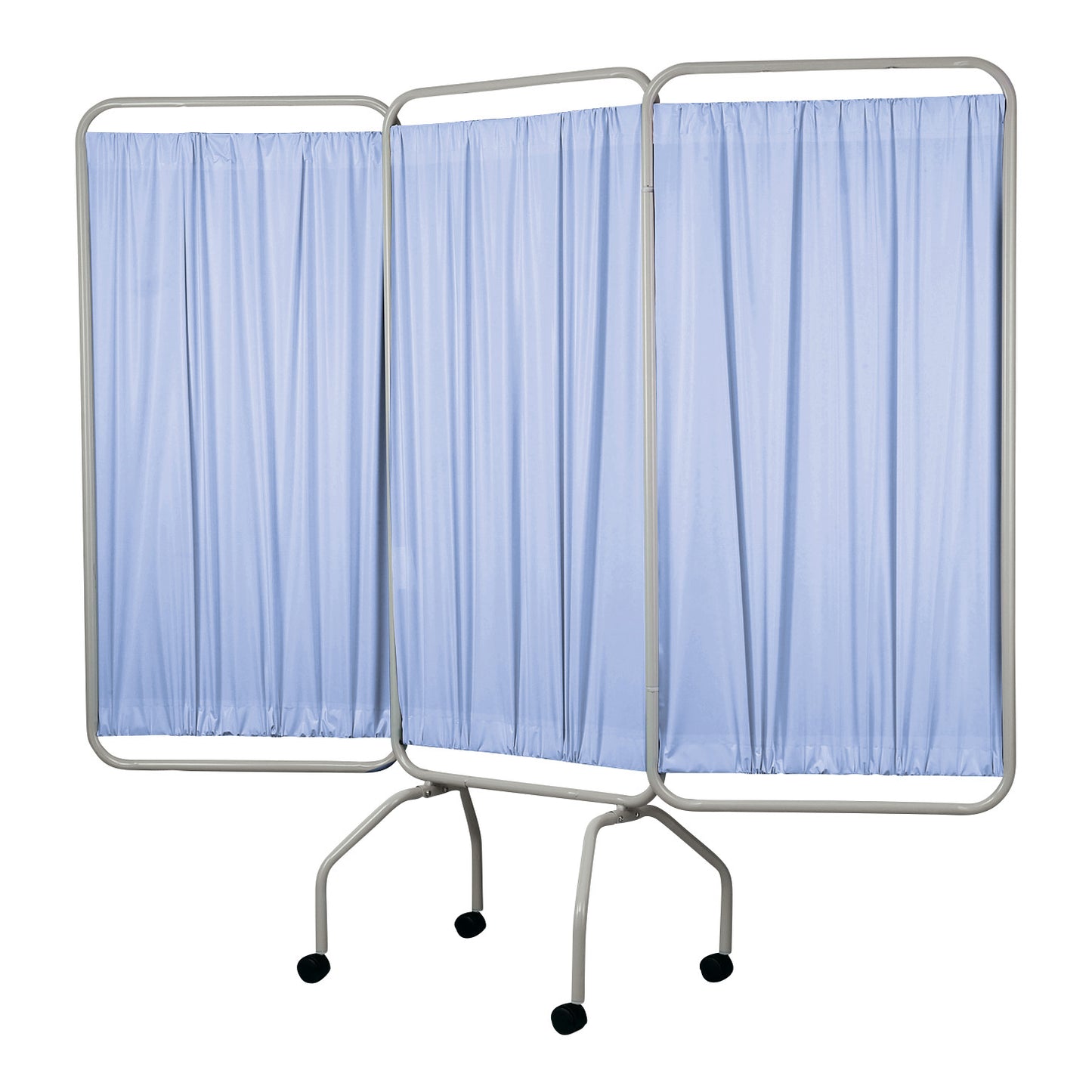 Privess Basic Three-Panel Privacy Screen, 79"W x 70"H (Extended), Light Blue