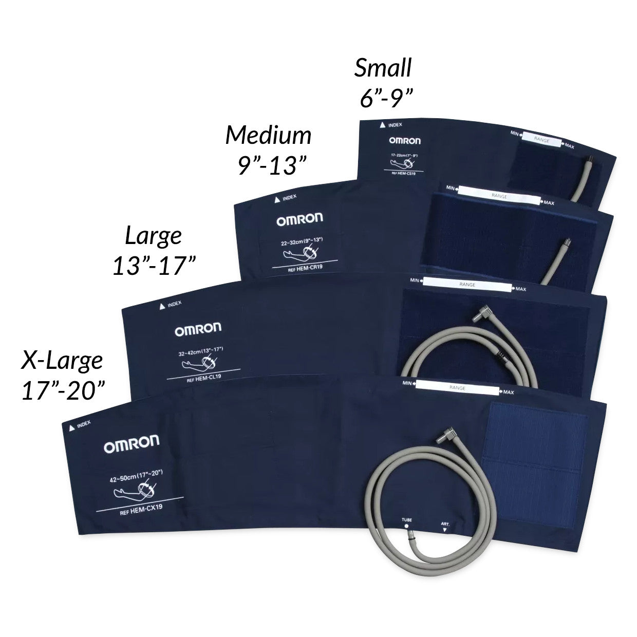 Replacement Cuff/Bladder Set  for Blood Pressure Monitor HEM-907XL, Small, 6"-9"L