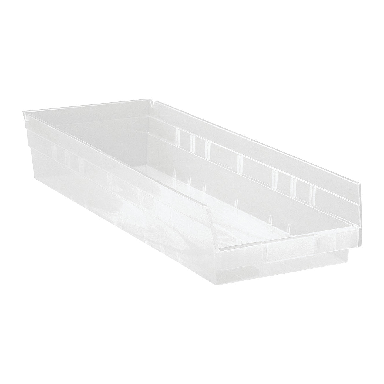 Economy Shelf Bin, 8-3/8"W x 4"H x 23-5/8"D, Clear-View, 6/Case